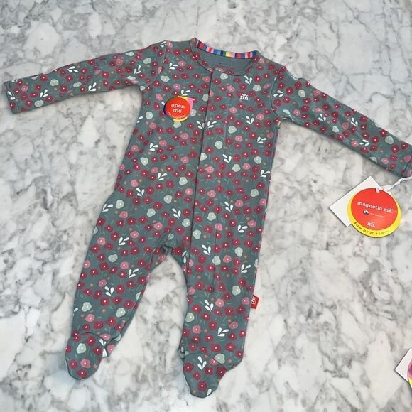NWT MAGNETIC ME WREN ORGANIC COTTON MAGNETIC FOOTIE - Picture 1 of 8